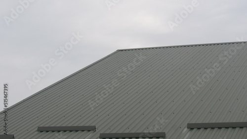 metal profile. roofing. replacement of coating for the house. roof repair