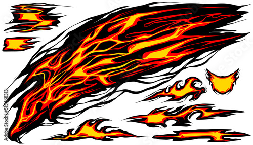 decal fire sport motor cross and element art fire photo