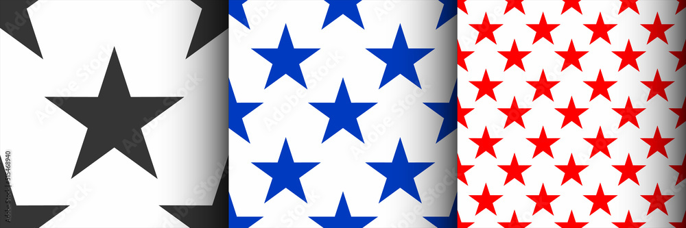 Obraz premium Star Seamless Pattern Background Vector Set Editable Eps 10