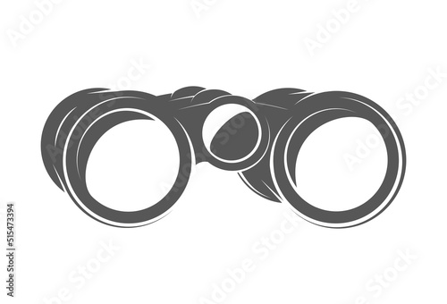 Vintage opera glasses isolated on white background. Vector illustration