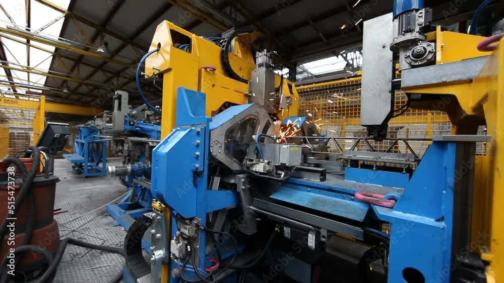 Video of a girder welding robot in action in a modern precast concrete production plant Video of a girder welding robot in action in a modern precast concrete production plant