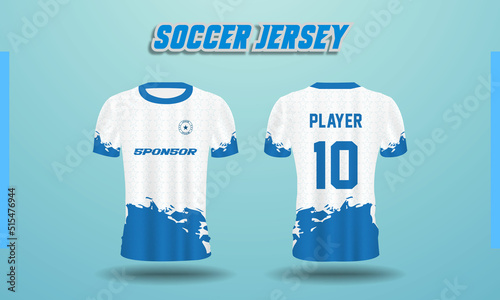 Soccer Sports Jersey Design and template for Sublimation print