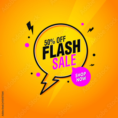 Flash Sale Special Offer Sale Banner. End of Season Special Offer Banner. Abstract Promotion Graphic Element.