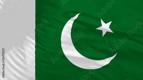 An illusration 3d of Pakistan flag