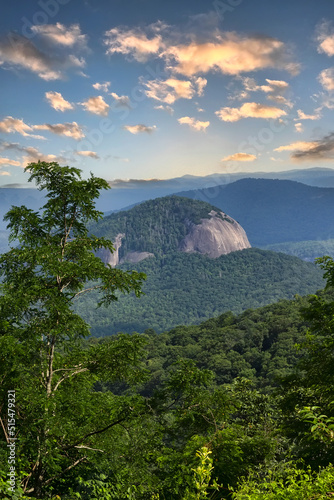 Looking Glass Rock in North Carolinas Appalachian Mountains. photo