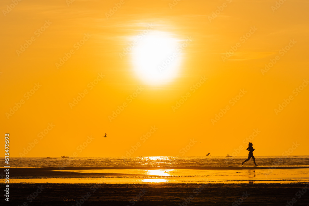 sunset on the beach