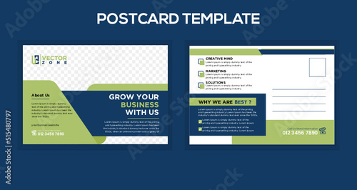 Corporate business postcard template
