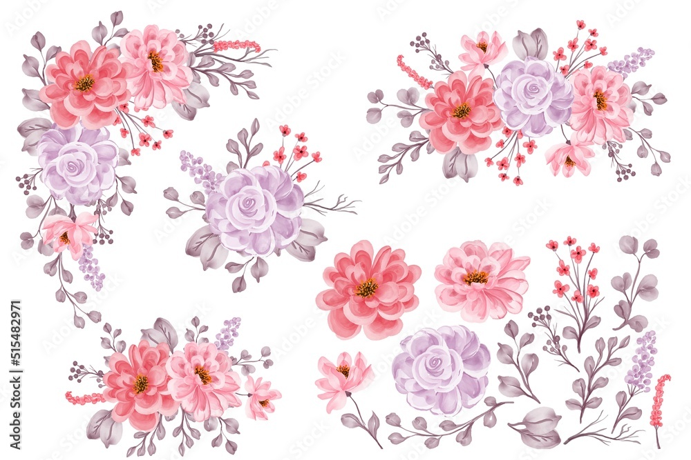 flower arrangement and flower isolated clipart