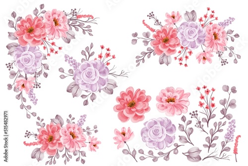 flower arrangement and flower isolated clipart