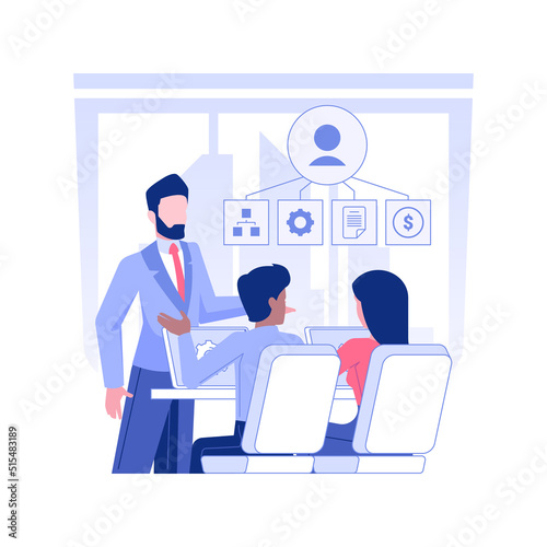 CEO isolated concept vector illustration. Vice president and board of directors at business meeting, corporate structure, company departments, corporation hierarchy vector concept.