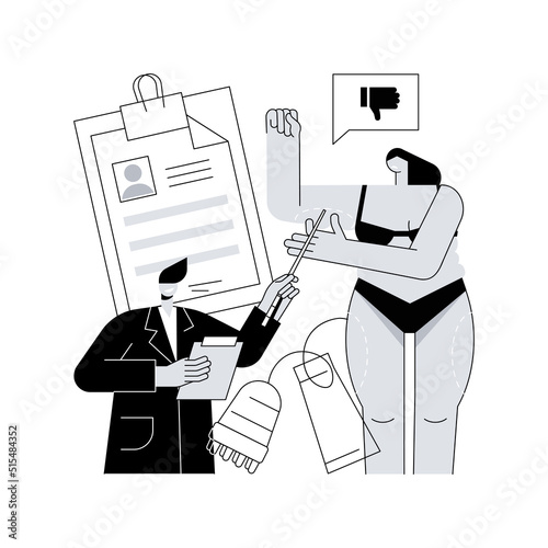 Body contouring abstract concept vector illustration. Non surgical plastic body correction, contouring technology, reduction, aesthetic treatment service, non invasive procedure abstract metaphor.