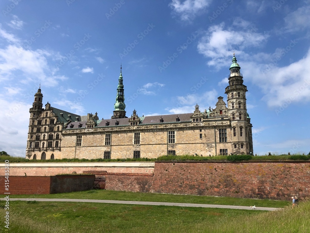 The castle of Kronborg in helsingoer in Denmark