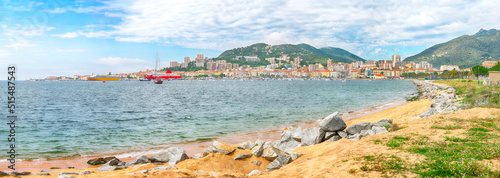 Incredible morning cityscape of Ajaccio city and port.