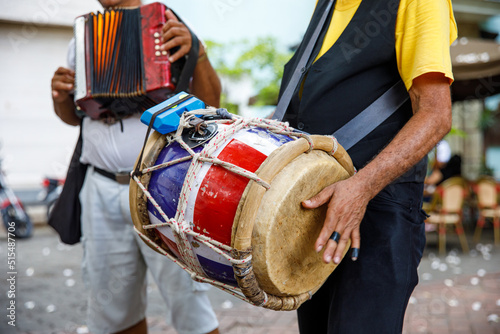 Street musicians in the Dominican Republic. Santo Domingo Columbus Park, Colonial Zone. photo