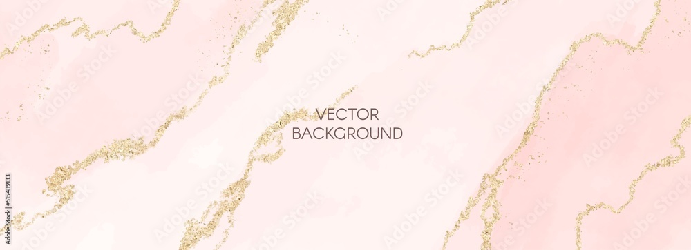 Obraz premium Horizontal universal background with gold glitter and copy space for text.