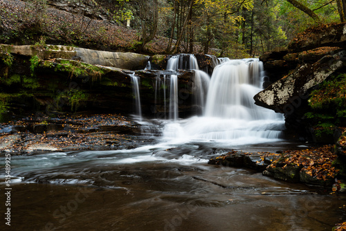 Fototapeta Naklejka Na Ścianę i Meble -  Dunloup Creek Falls - Long Exposure of Waterfall - New River Gorge National Park and Preserve - Appalachian Mountain Region - Thurmond, West Virginia