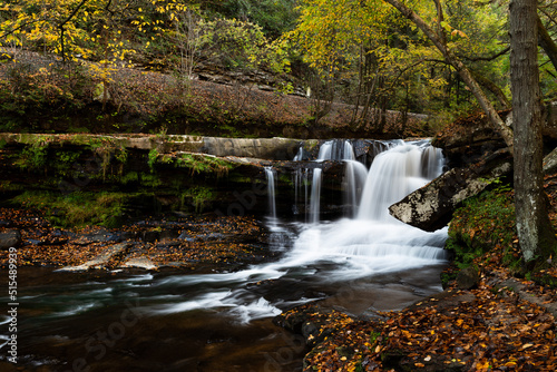 Dunloup Creek Falls - Long Exposure of Waterfall - New River Gorge National Park and Preserve - Appalachian Mountain Region - Thurmond, West Virginia