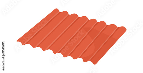 Metal roofing sheet Construction Industry. Vector illustration
