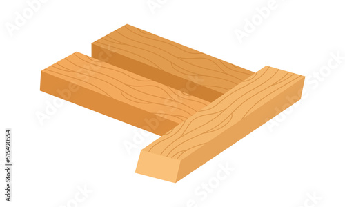 Wooden planks Construction Industry. Vector illustration