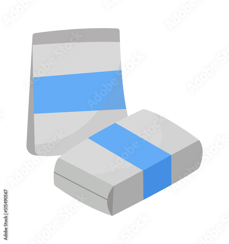 Bags of cement Construction Industry. Vector illustration
