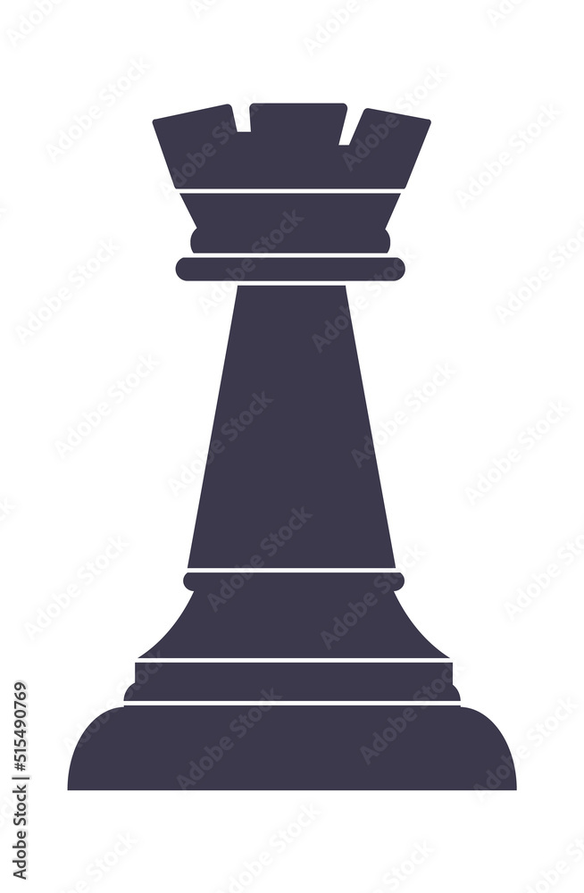 Rook chess icon. Vector illustration Rook chess icon. Vector illustration
