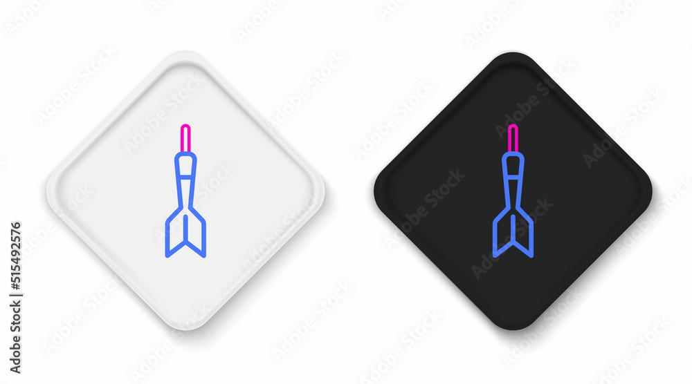 Line Dart arrow icon isolated on white background. Colorful outline concept. Vector Line Dart arrow icon isolated on white background. Colorful outline concept. Vector