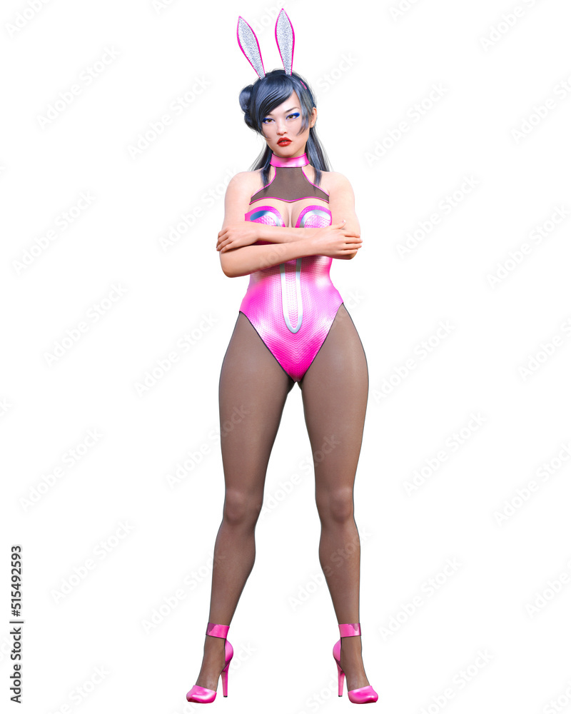 Bunny Girl.Sexy woman long legs. Swimsuit corset and shoes. Bunny Girl.Sexy woman long legs. Swimsuit corset and shoes.