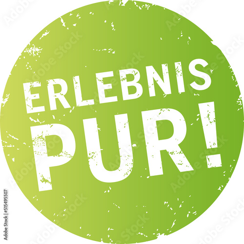 Sticker Erlebnis pur zerkratzt