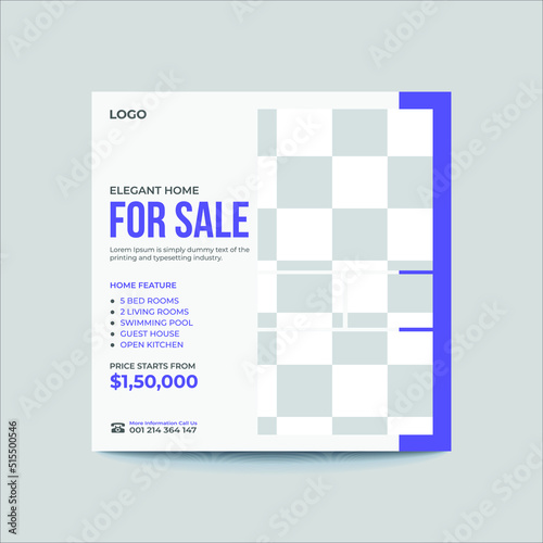 Real estate Facebook cover banner template design, Set of elegant modern abstract home for sale real estate Facebook cover, banner, social media post, timeline cover, web banner, template design