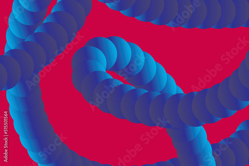 Blue strands in motion on bright pink background for modern element background.