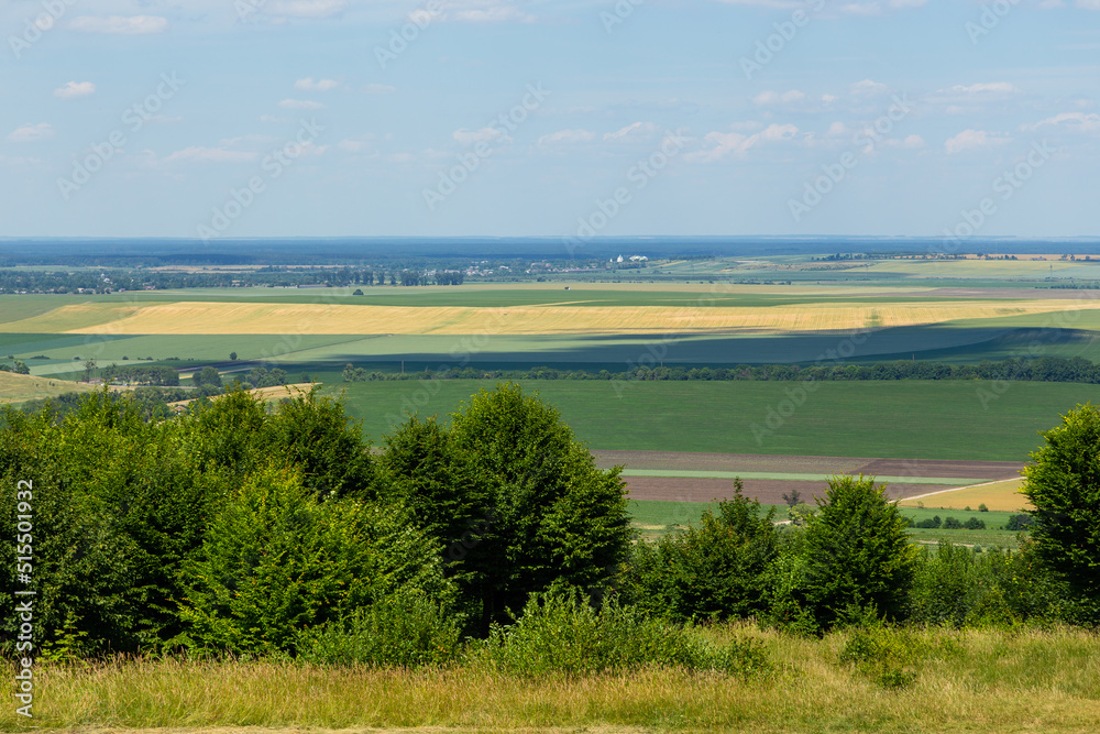 A view of the Styr River valley from the Woroniaki hill, Pidhirtsi, Ukraine.