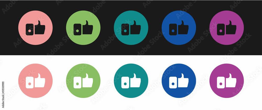 Set Hand like icon isolated on black and white background. Vector Set Hand like icon isolated on black and white background. Vector