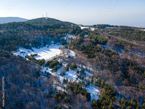 Aerial view of Koprivkite area at Rhodopes Mountain, Bulgaria photo