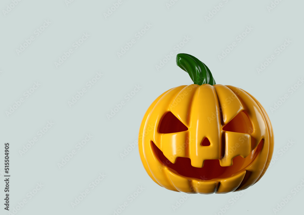 Autumn halloween yellow scary pumpkin 3d illustration Autumn halloween yellow scary pumpkin 3d illustration