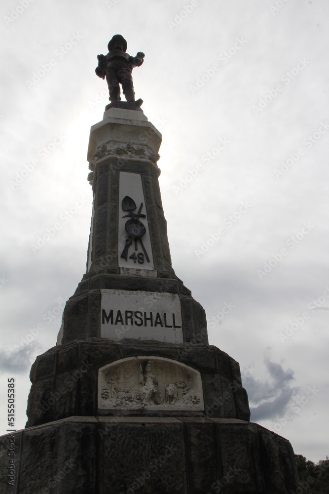 Marshalls Monument, Marshall Gold Discovery State Historic Park, Coloma, California