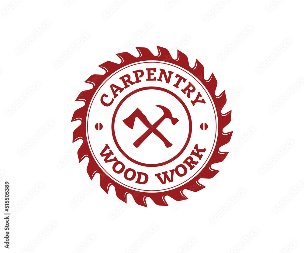 Woodwork and Carpentry Logo Design Template Woodwork and Carpentry Logo Design Template