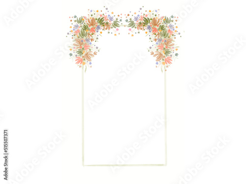 Vector Watercolor Easter cross clipart. Floral crosses illustration	
