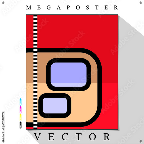 Desenho de Textura Colorida em Vetor para Poster 