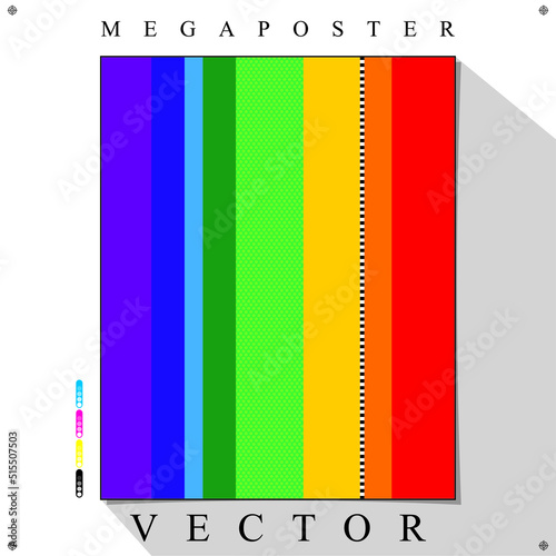 Desenho de Textura Colorida em Vetor para Poster 