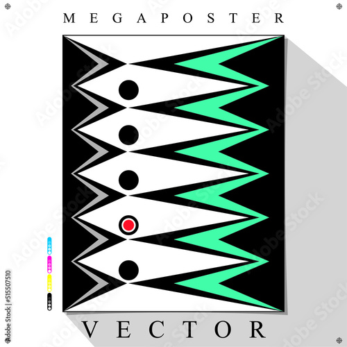 Desenho de Textura Colorida em Vetor para Poster 