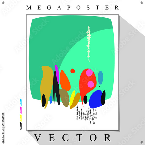 Desenho de Textura Colorida em Vetor para Poster 