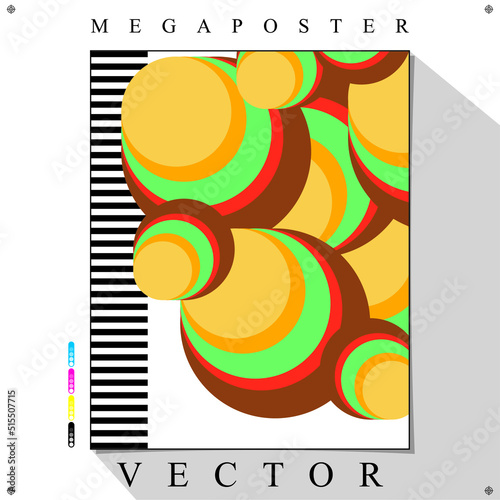 Desenho de Textura Colorida em Vetor para Poster 