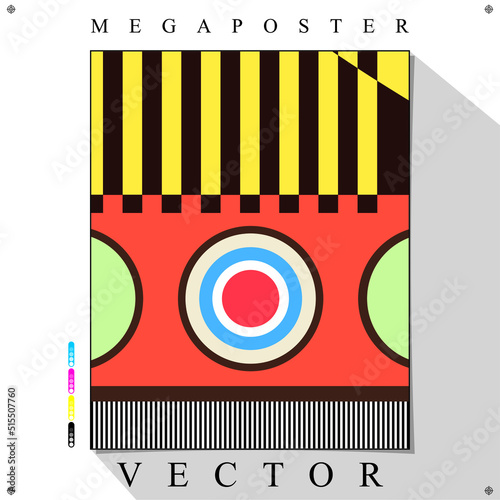 Desenho de Textura Colorida em Vetor para Poster 