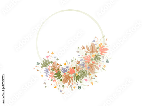 Vector Watercolor Easter cross clipart. Floral crosses illustration	
