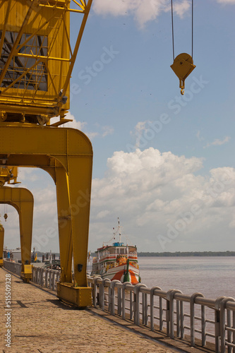 crane at the docks of the port
