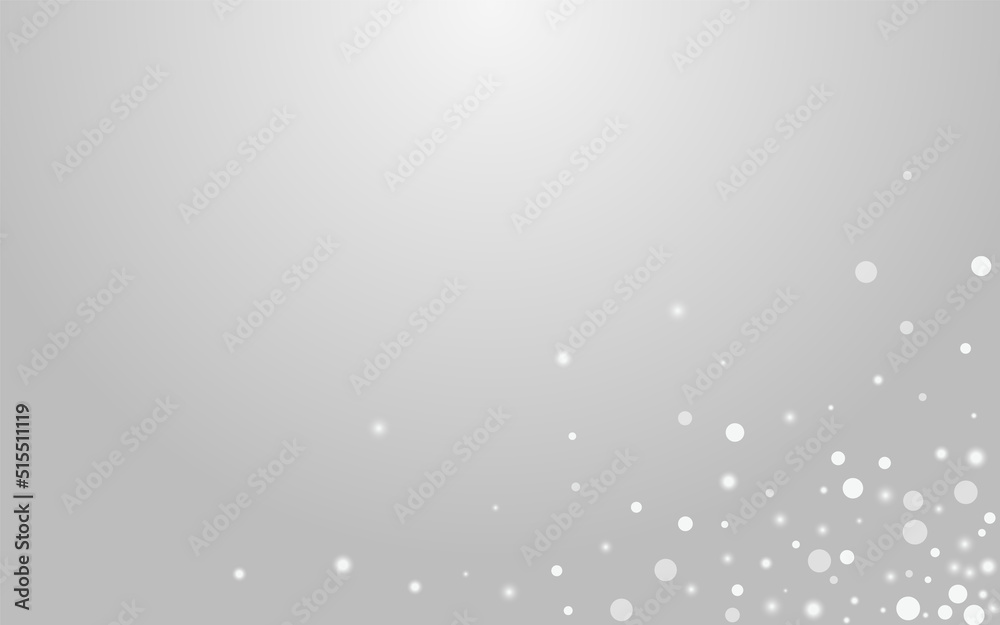 Overlay Snow Vector Grey Background. Silver Glow