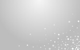 Overlay Snow Vector Grey Background. Silver Glow