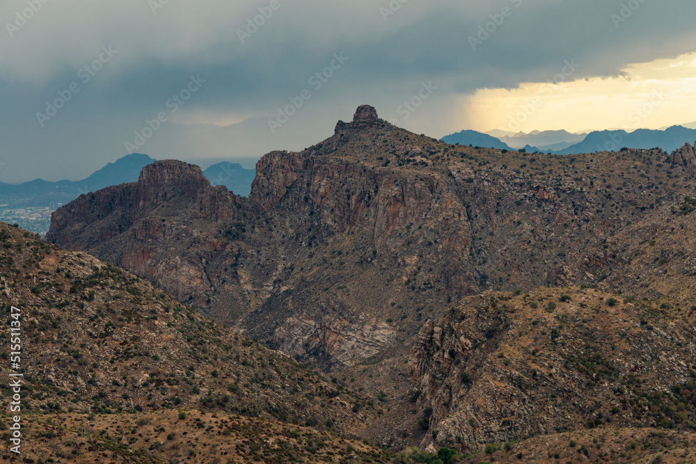 Thimble Peak rock of Santa Catalina Mountains in Tucson Arizona
