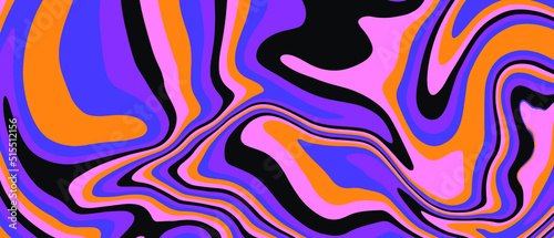 Op-art trippy acidic background with distorted texture in neon colors. Concept of hallucinations and visions.