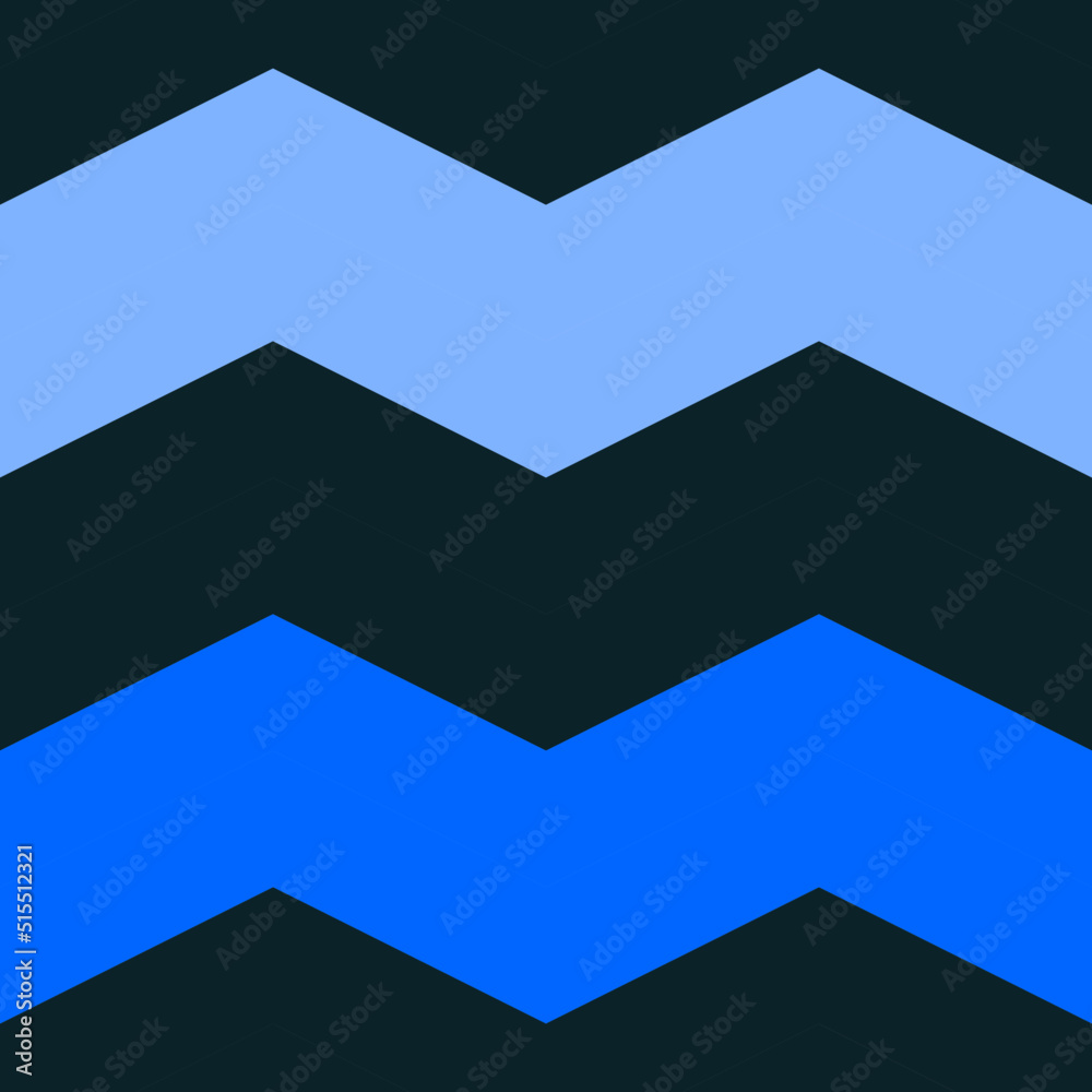 Seamless pattern of zig zag lines a.k.a. chevron motive in shades of blue